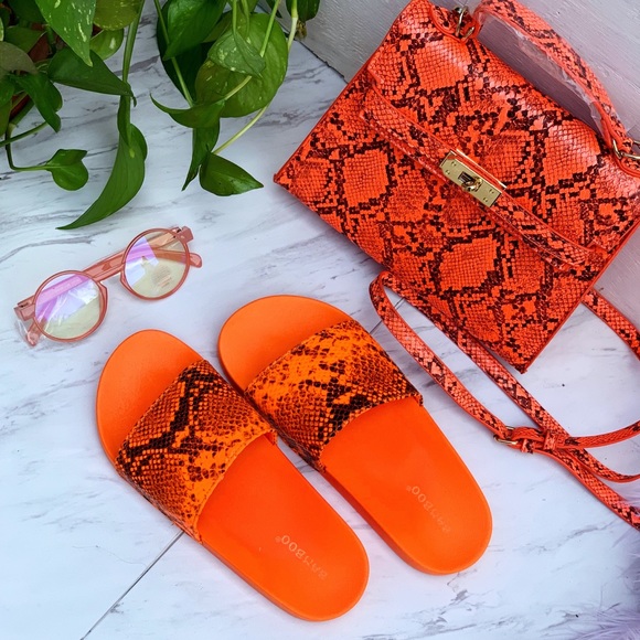 Orange Snake Sandal Pool Slide - Picture 7 of 7